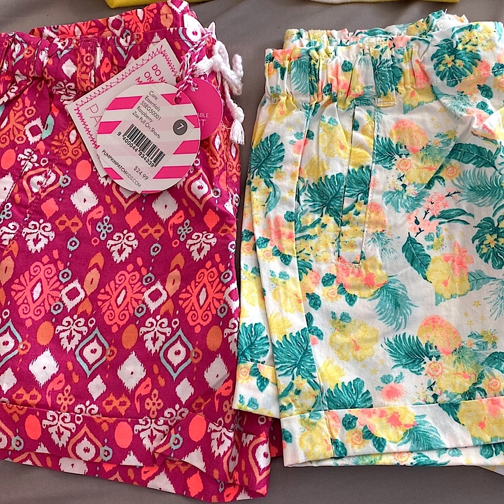 Pumpkin Patch Girl’s M 7 Shorts Cotton BOHO Pull-On Adjustable Resortwear